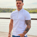 Perfection - White Polo Shirt for Men (PRE-ORDER DISPATCH DATE 25 September 2024) - Sarman Fashion - Wholesale Clothing Fashion Brand for Men from Canada
