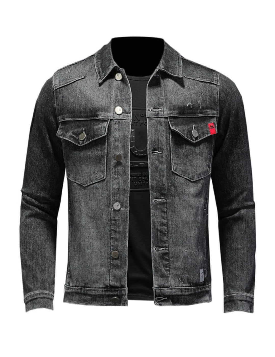 Pizduite - Long Sleeve Jeans Jacket for Men - Sarman Fashion - Wholesale Clothing Fashion Brand for Men from Canada