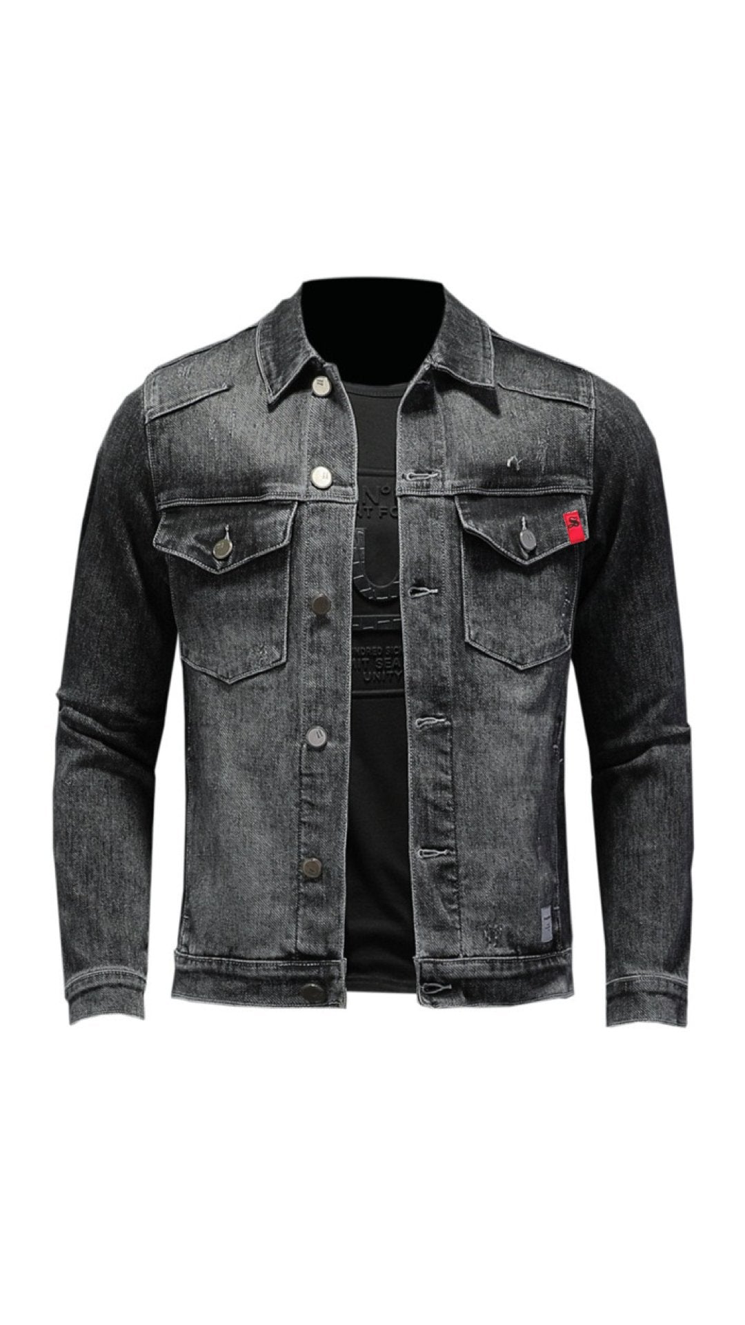 Pizduite - Long Sleeve Jeans Jacket for Men - Sarman Fashion - Wholesale Clothing Fashion Brand for Men from Canada