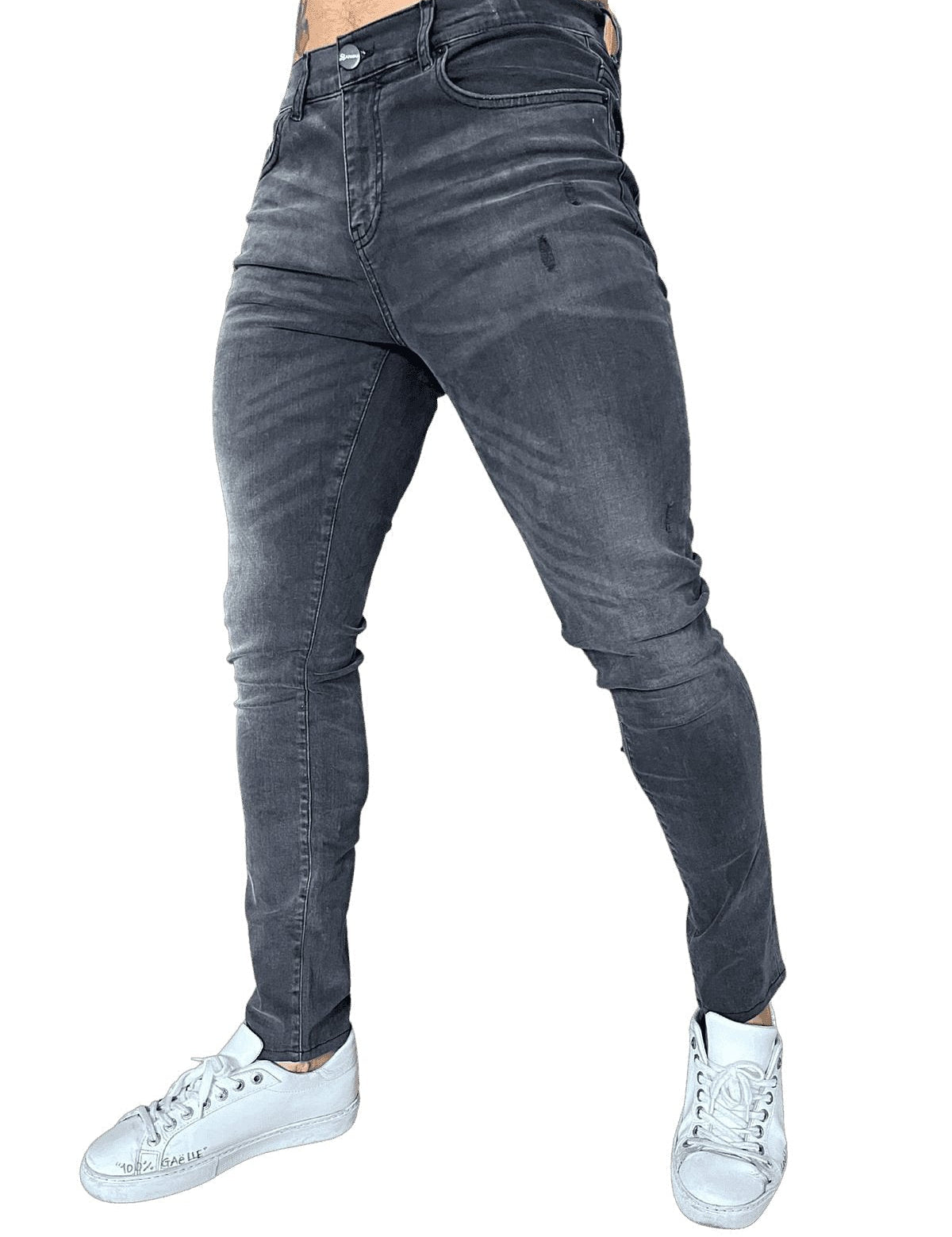 Plogia - Gris Slim-fit Jean’s For Men - Sarman Fashion - Wholesale Clothing Fashion Brand for Men from Canada