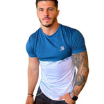 Polar Bear - Blue T-shirt for Men - Sarman Fashion - Wholesale Clothing Fashion Brand for Men from Canada