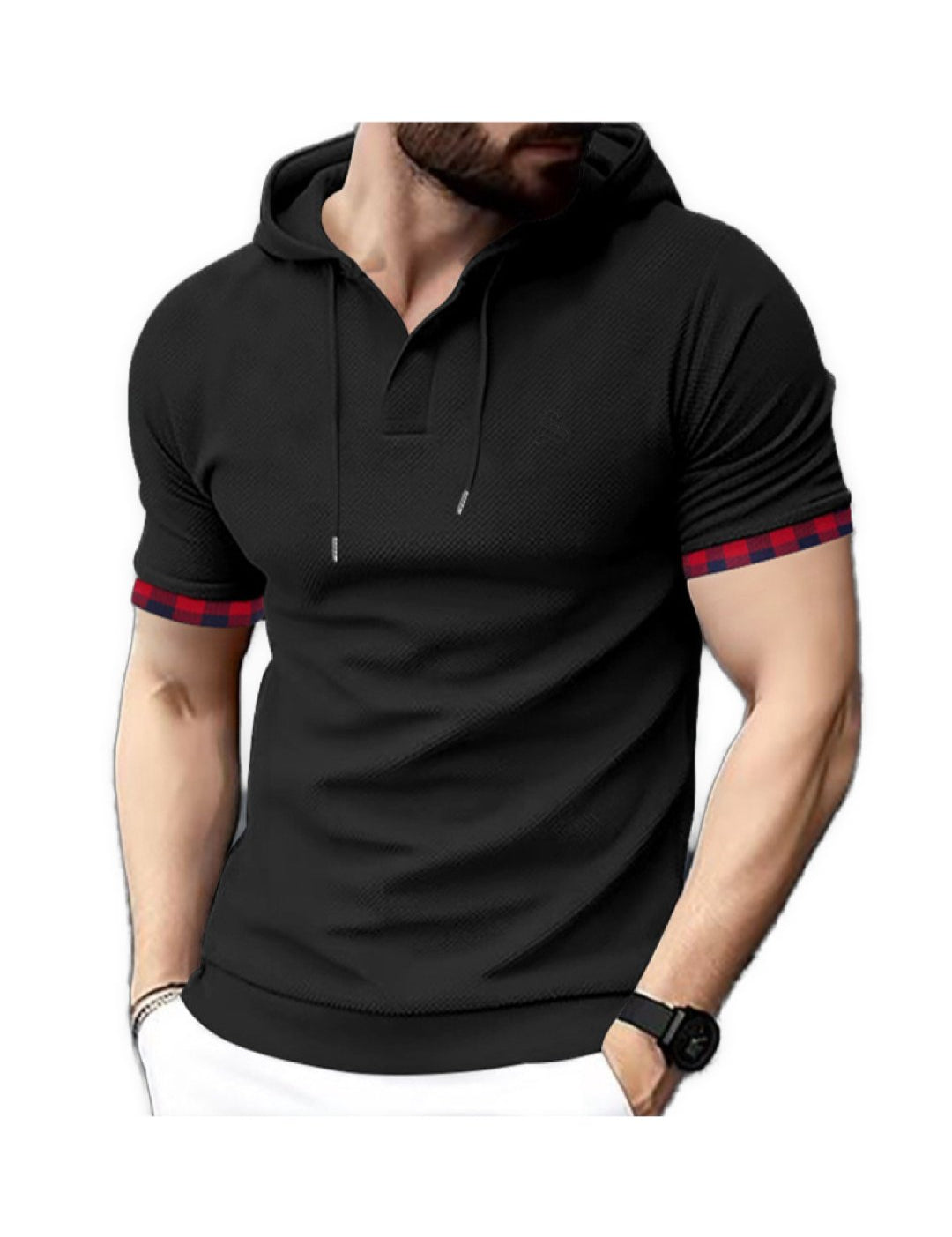 Poruniza - Hood T-shirt for Men - Sarman Fashion - Wholesale Clothing Fashion Brand for Men from Canada