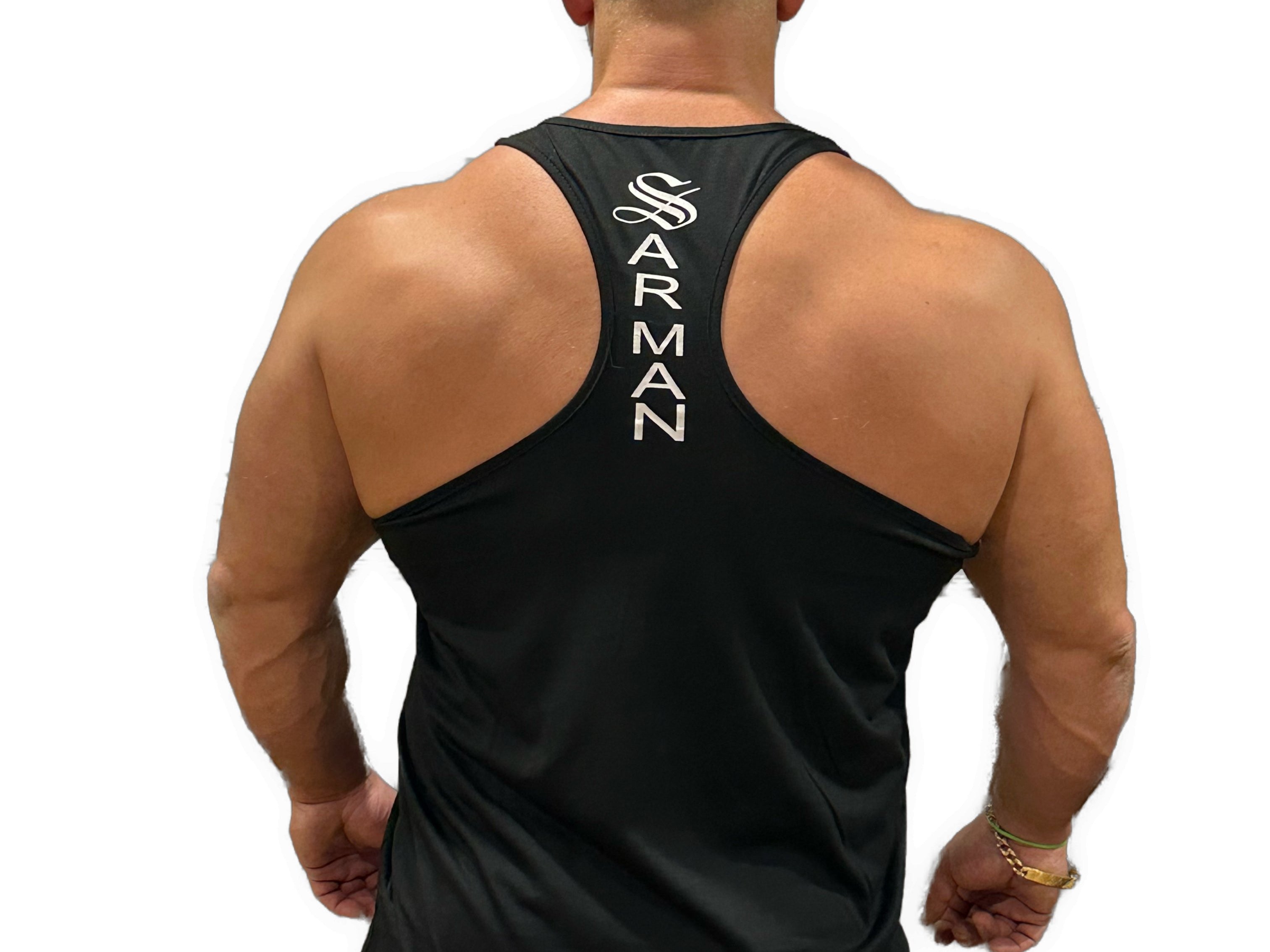 Power X - Black Tank Top for Men - Sarman Fashion - Wholesale Clothing Fashion Brand for Men from Canada