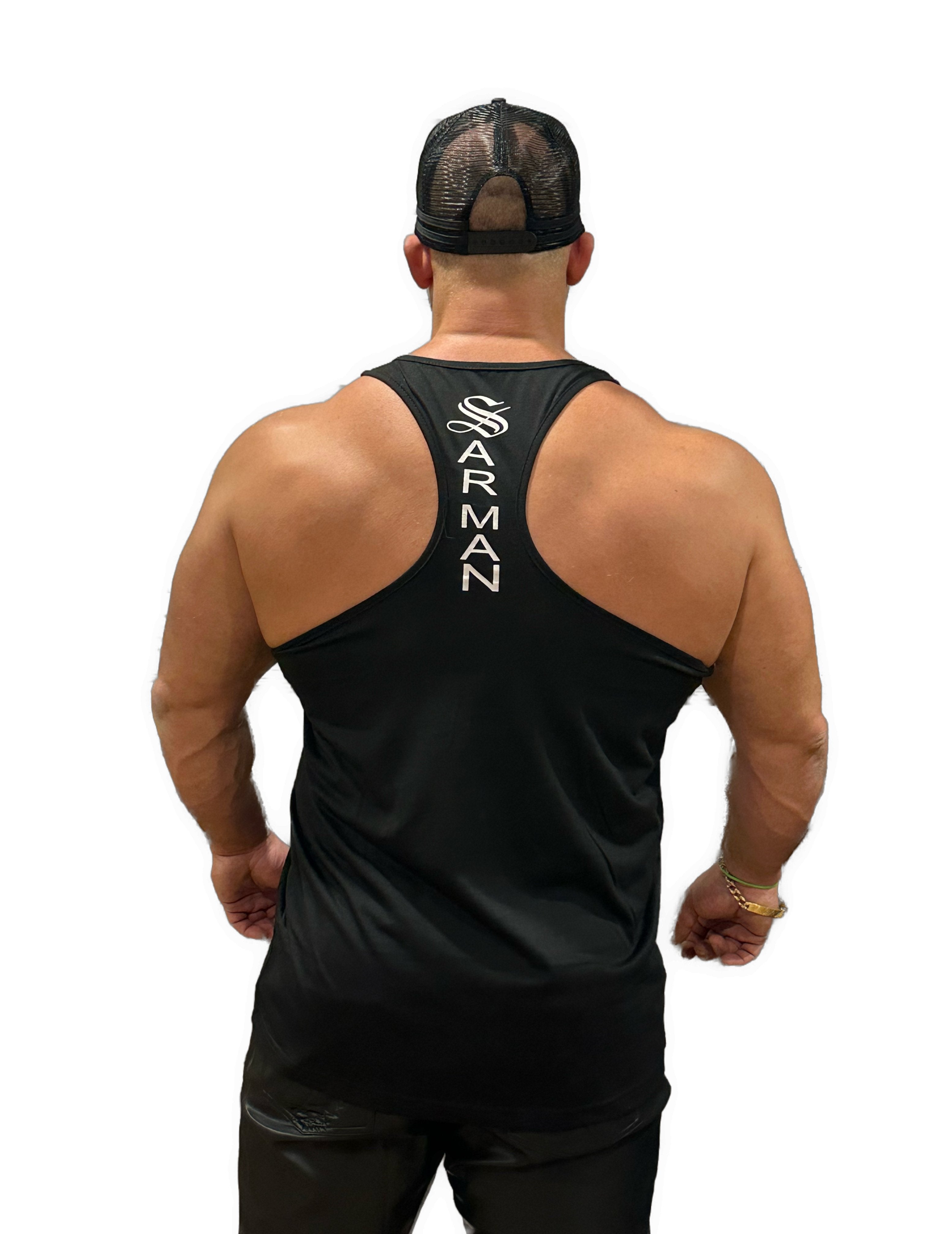 Power X - Black Tank Top for Men - Sarman Fashion - Wholesale Clothing Fashion Brand for Men from Canada