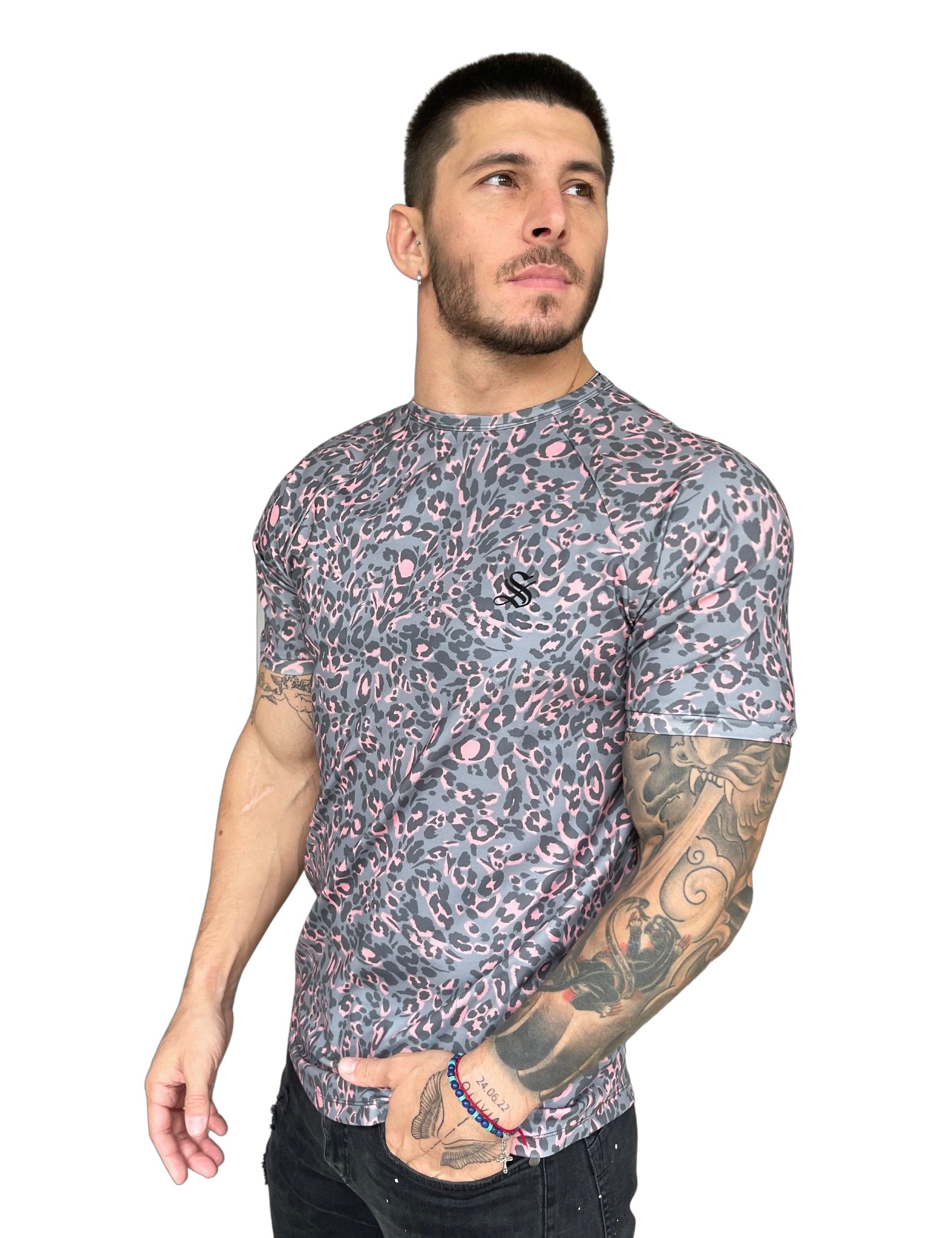 Predator - Pink T-shirt for Men - Sarman Fashion - Wholesale Clothing Fashion Brand for Men from Canada