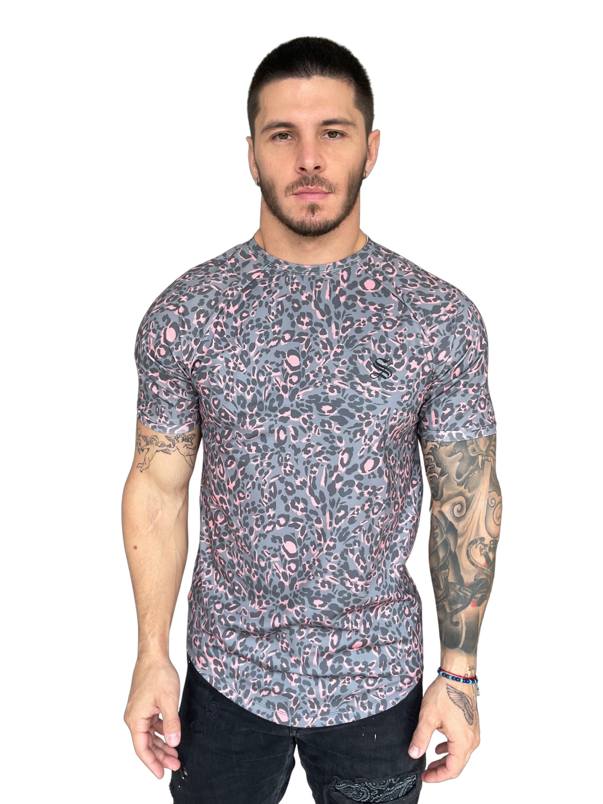 Predator - Pink T-shirt for Men - Sarman Fashion - Wholesale Clothing Fashion Brand for Men from Canada