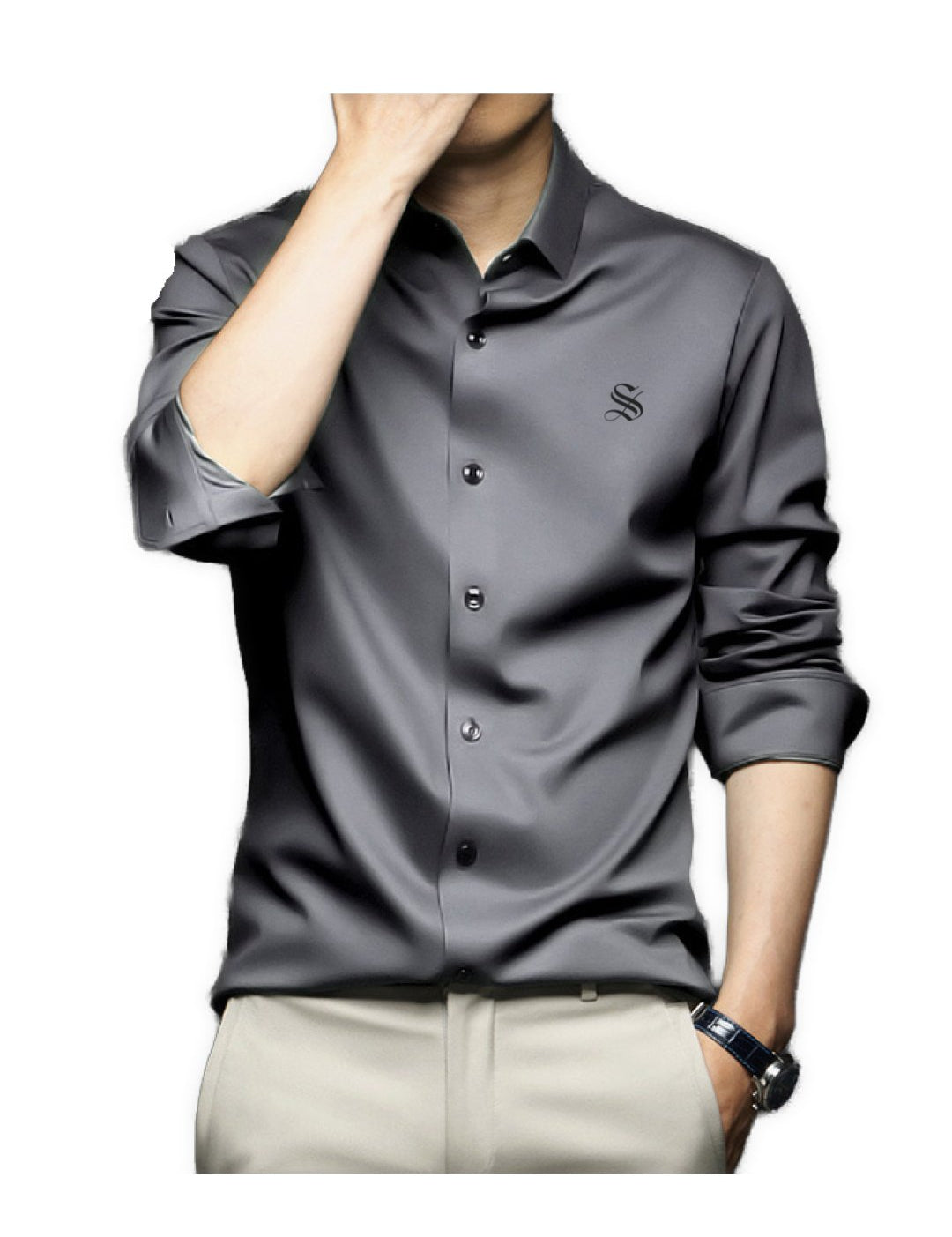 Premuski - Long Sleeves Shirt for Men - Sarman Fashion - Wholesale Clothing Fashion Brand for Men from Canada
