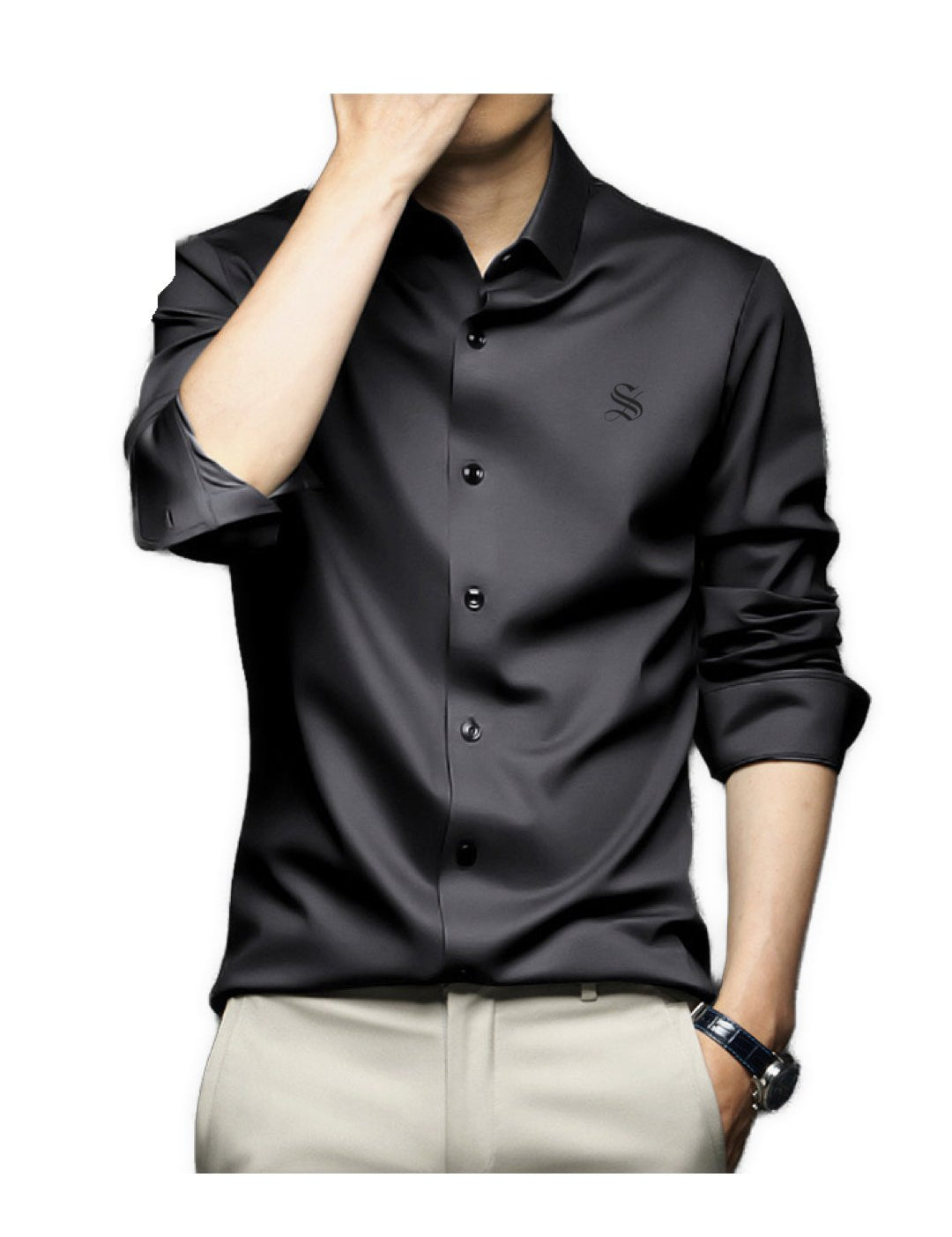 Premuski - Long Sleeves Shirt for Men - Sarman Fashion - Wholesale Clothing Fashion Brand for Men from Canada