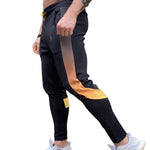 Preslus- Black/Yellow Track Pant for Men - Sarman Fashion - Wholesale Clothing Fashion Brand for Men from Canada