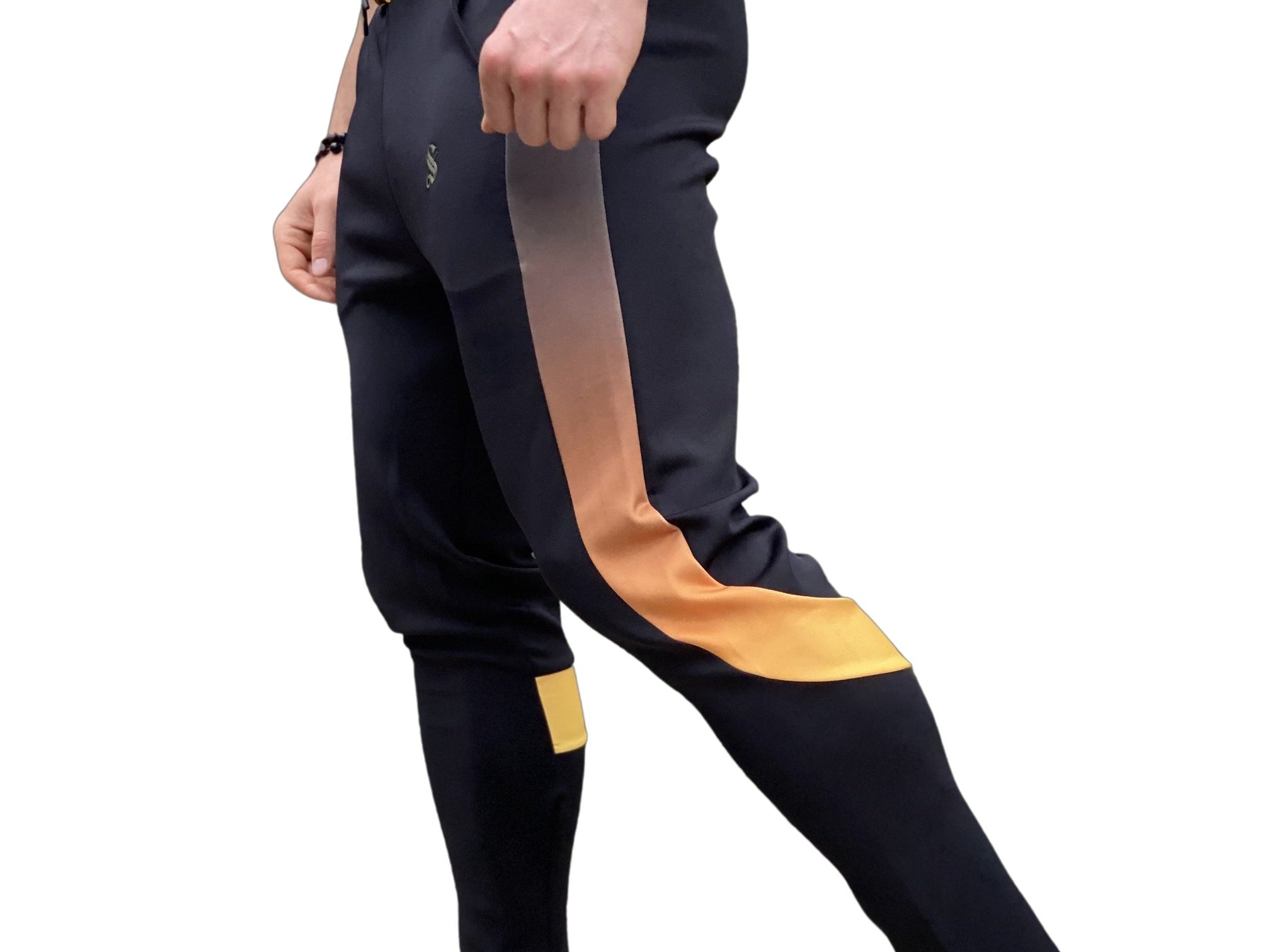 Preslus- Black/Yellow Track Pant for Men - Sarman Fashion - Wholesale Clothing Fashion Brand for Men from Canada