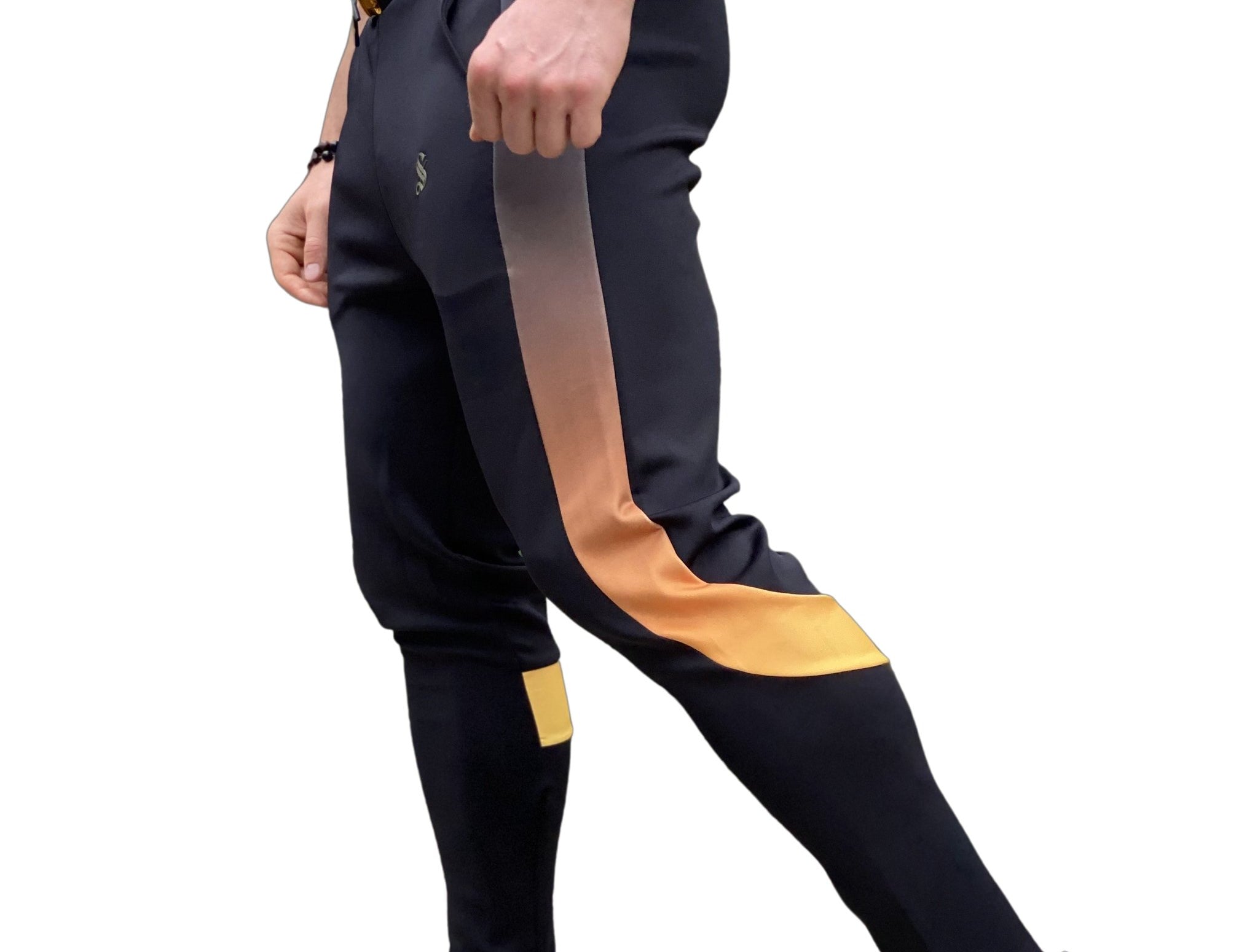 Preslus- Black/Yellow Track Pant for Men - Sarman Fashion - Wholesale Clothing Fashion Brand for Men from Canada