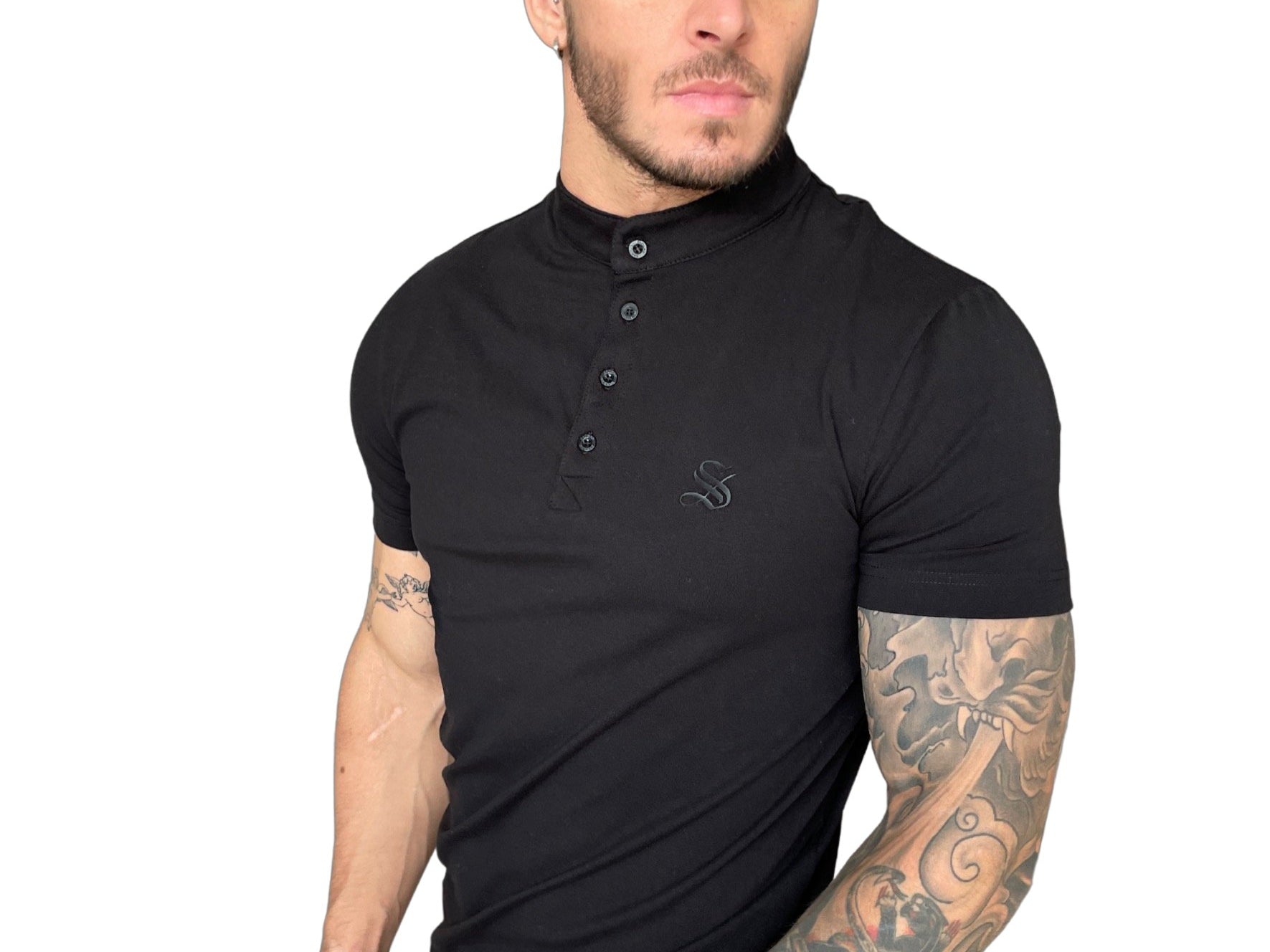 Prestige - Black T-shirt for Men (PRE-ORDER DISPATCH DATE 15 April 2023) - Sarman Fashion - Wholesale Clothing Fashion Brand for Men from Canada