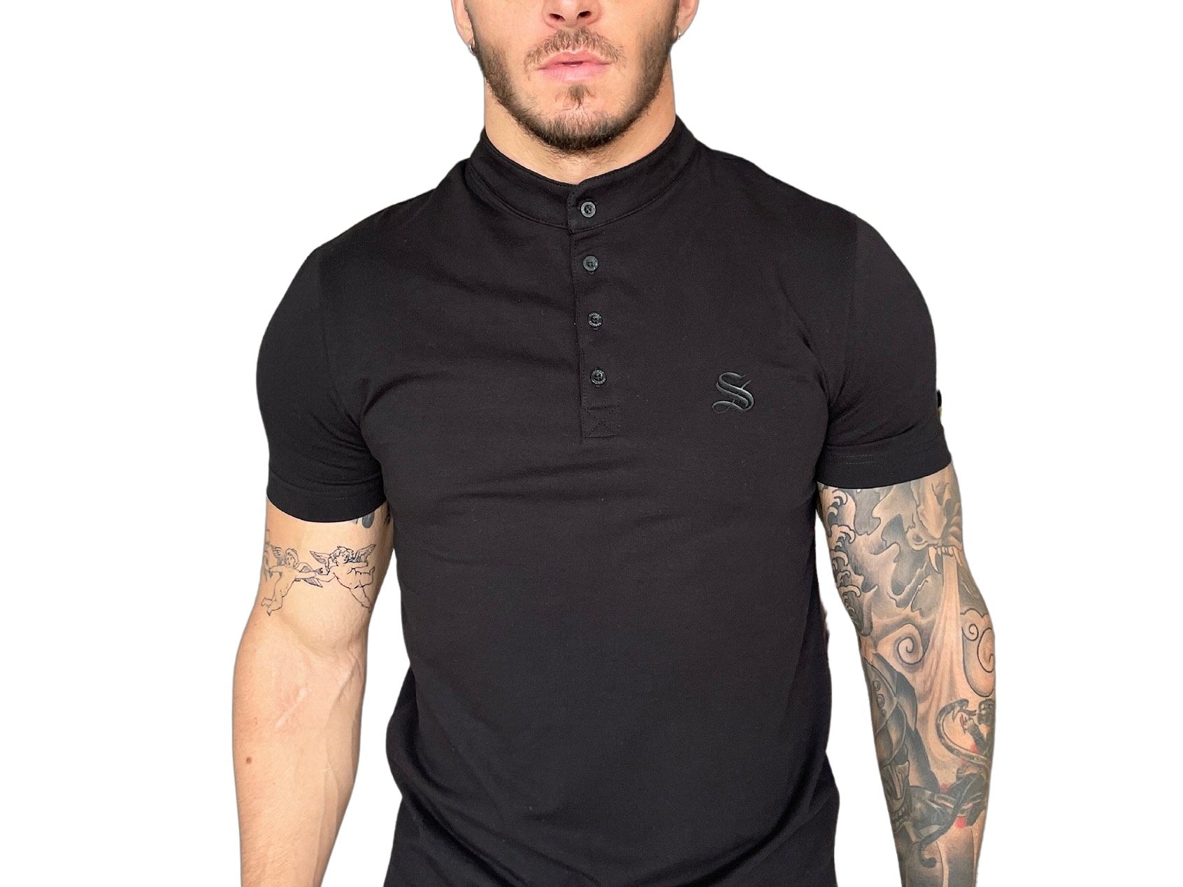 Prestige - Black T-shirt for Men (PRE-ORDER DISPATCH DATE 15 April 2023) - Sarman Fashion - Wholesale Clothing Fashion Brand for Men from Canada