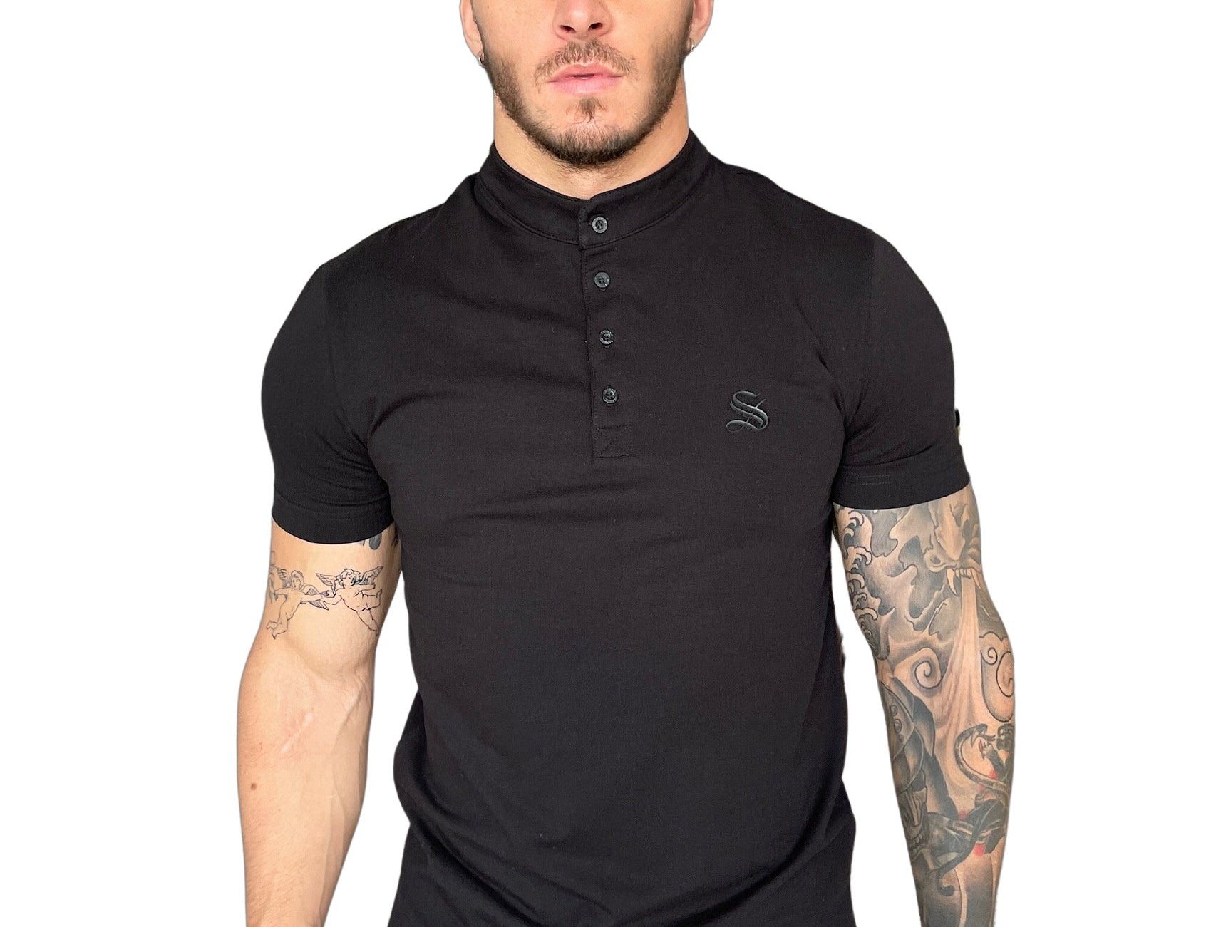 Prestige - Black T-shirt for Men (PRE-ORDER DISPATCH DATE 15 April 2023) - Sarman Fashion - Wholesale Clothing Fashion Brand for Men from Canada