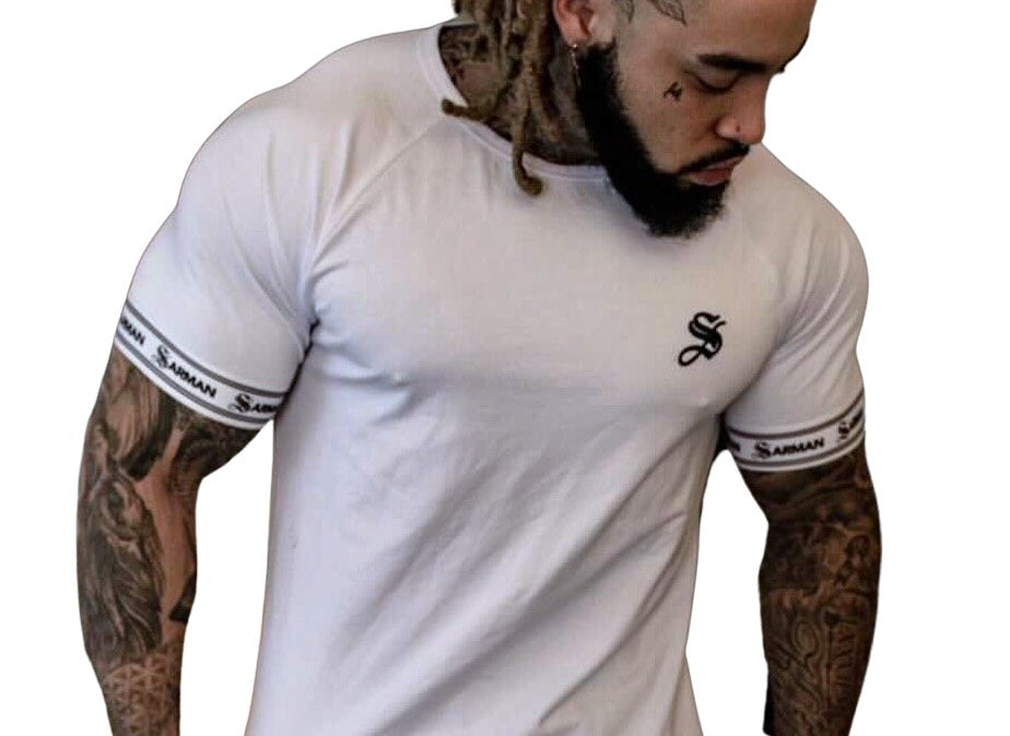 Pure - White T-shirt for Men - Sarman Fashion - Wholesale Clothing Fashion Brand for Men from Canada