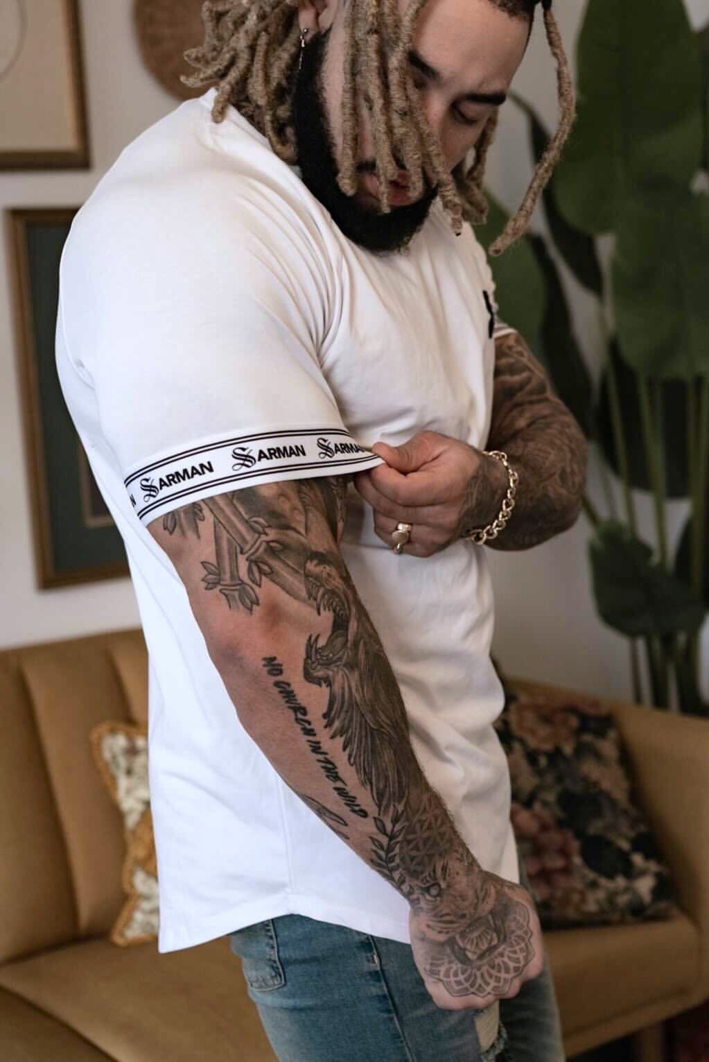 Pure - White T-shirt for Men - Sarman Fashion - Wholesale Clothing Fashion Brand for Men from Canada