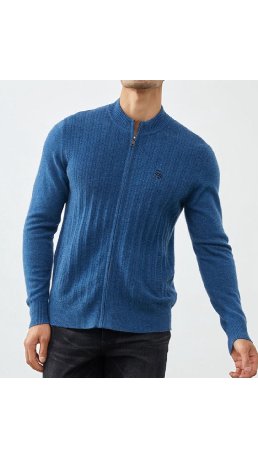 PureCashmere 2 - Track Top for Men - Sarman Fashion - Wholesale Clothing Fashion Brand for Men from Canada