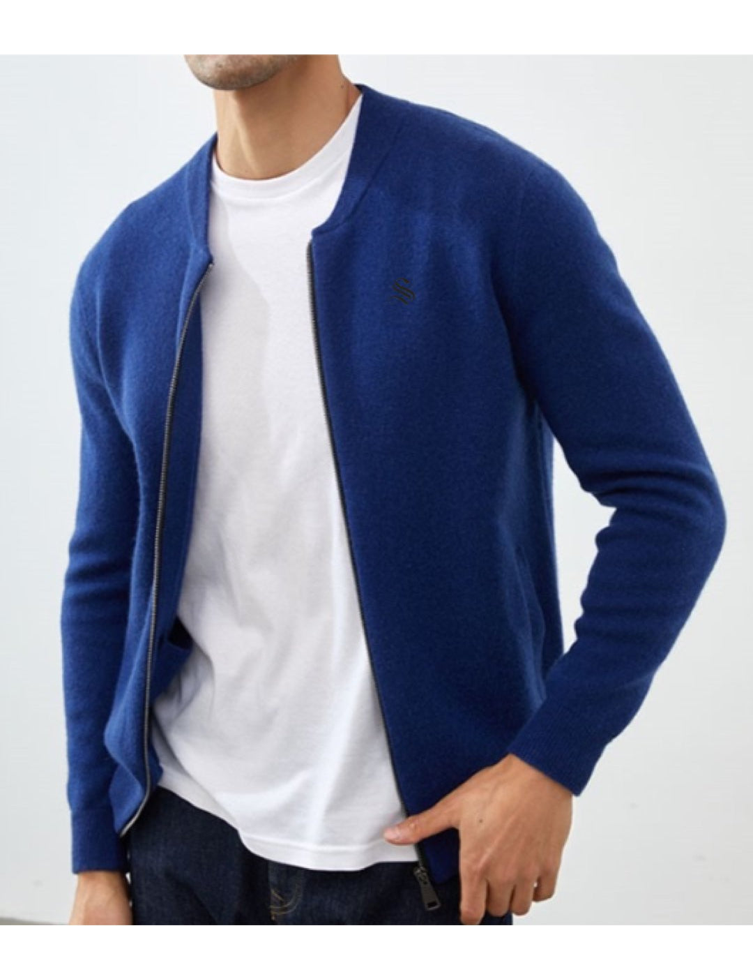 PureCashmere - Track Top for Men - Sarman Fashion - Wholesale Clothing Fashion Brand for Men from Canada