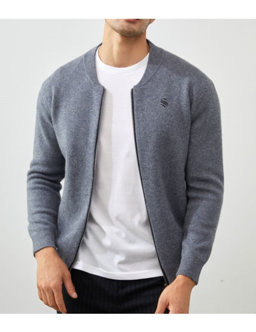 PureCashmere - Track Top for Men - Sarman Fashion - Wholesale Clothing Fashion Brand for Men from Canada