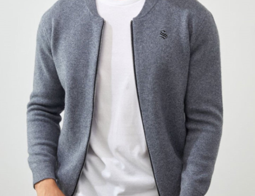 PureCashmere - Track Top for Men - Sarman Fashion - Wholesale Clothing Fashion Brand for Men from Canada