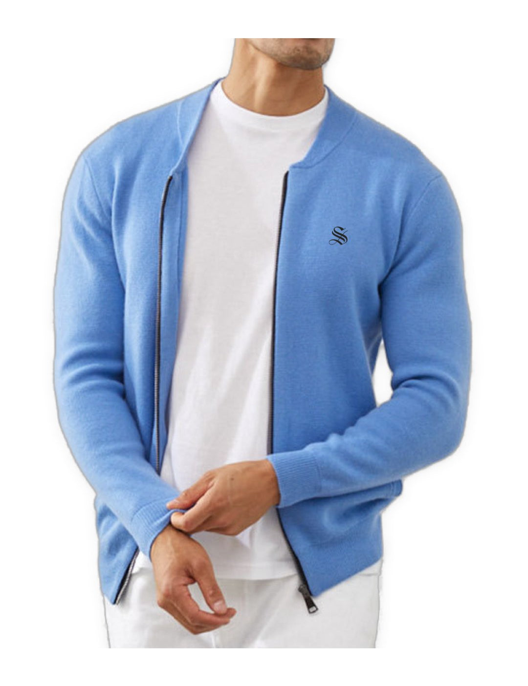 PureCashmere - Track Top for Men - Sarman Fashion - Wholesale Clothing Fashion Brand for Men from Canada