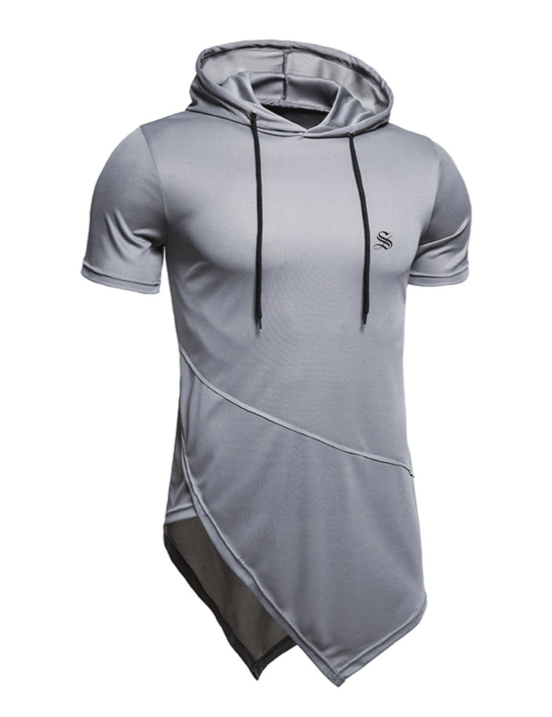 Quzima - Hood T-shirt With Straps for Men - Sarman Fashion - Wholesale Clothing Fashion Brand for Men from Canada