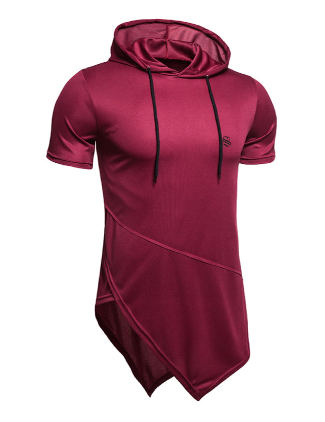 Quzima - Hood T-shirt With Straps for Men - Sarman Fashion - Wholesale Clothing Fashion Brand for Men from Canada