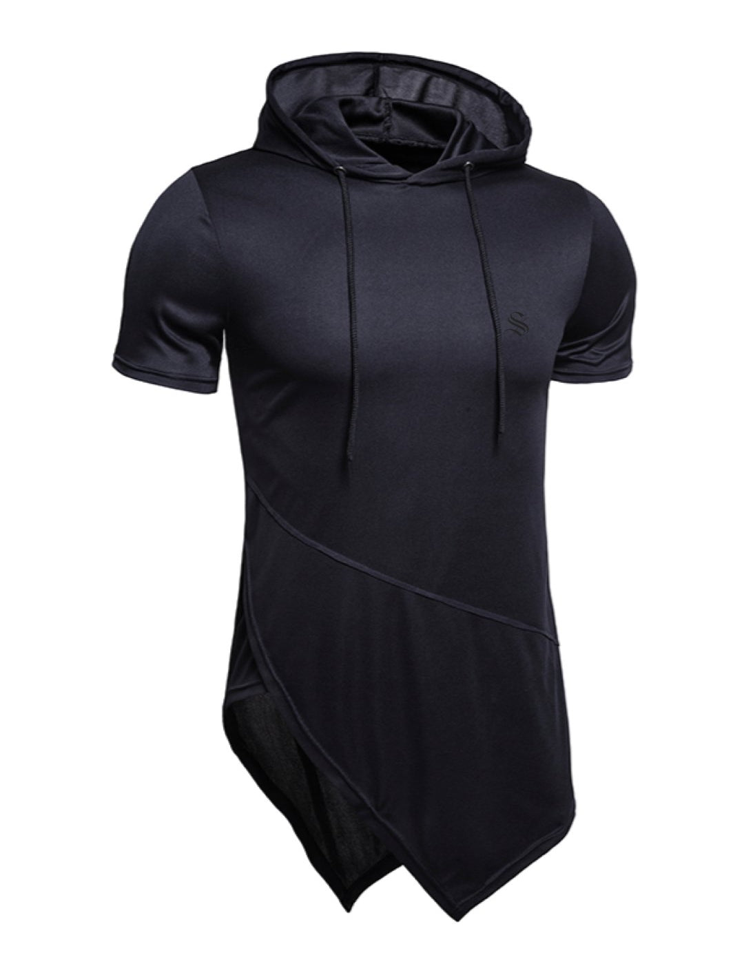 Quzima - Hood T-shirt With Straps for Men - Sarman Fashion - Wholesale Clothing Fashion Brand for Men from Canada