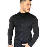 Radimo - Black Long Sleeves Jeans Shirt for Men (PRE-ORDER DISPATCH DATE 15 APRIL 2023) - Sarman Fashion - Wholesale Clothing Fashion Brand for Men from Canada