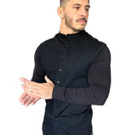 Radimo - Black Long Sleeves Jeans Shirt for Men (PRE-ORDER DISPATCH DATE 15 APRIL 2023) - Sarman Fashion - Wholesale Clothing Fashion Brand for Men from Canada