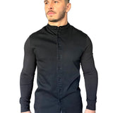 Radimo - Black Long Sleeves Jeans Shirt for Men (PRE-ORDER DISPATCH DATE 15 APRIL 2023) - Sarman Fashion - Wholesale Clothing Fashion Brand for Men from Canada