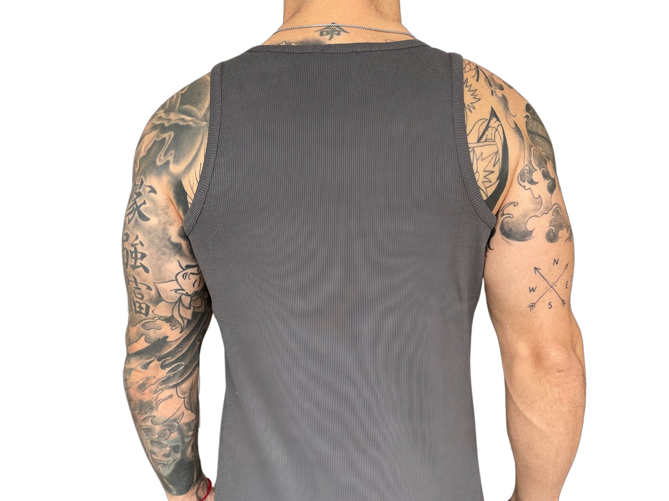 Raguel - Grey Tank Top for Men - Sarman Fashion - Wholesale Clothing Fashion Brand for Men from Canada