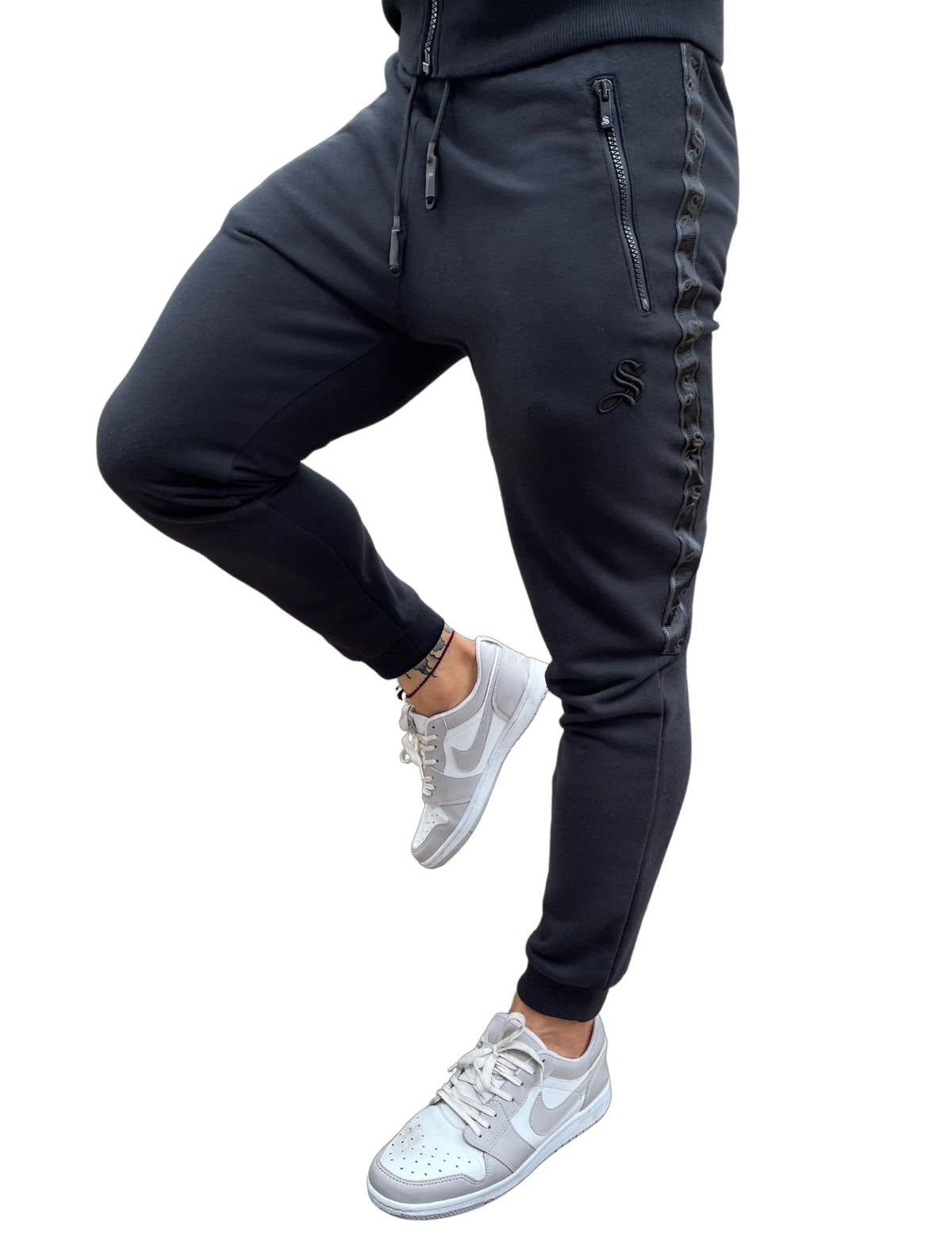 Raid - Black Track Pant for Men - Sarman Fashion - Wholesale Clothing Fashion Brand for Men from Canada