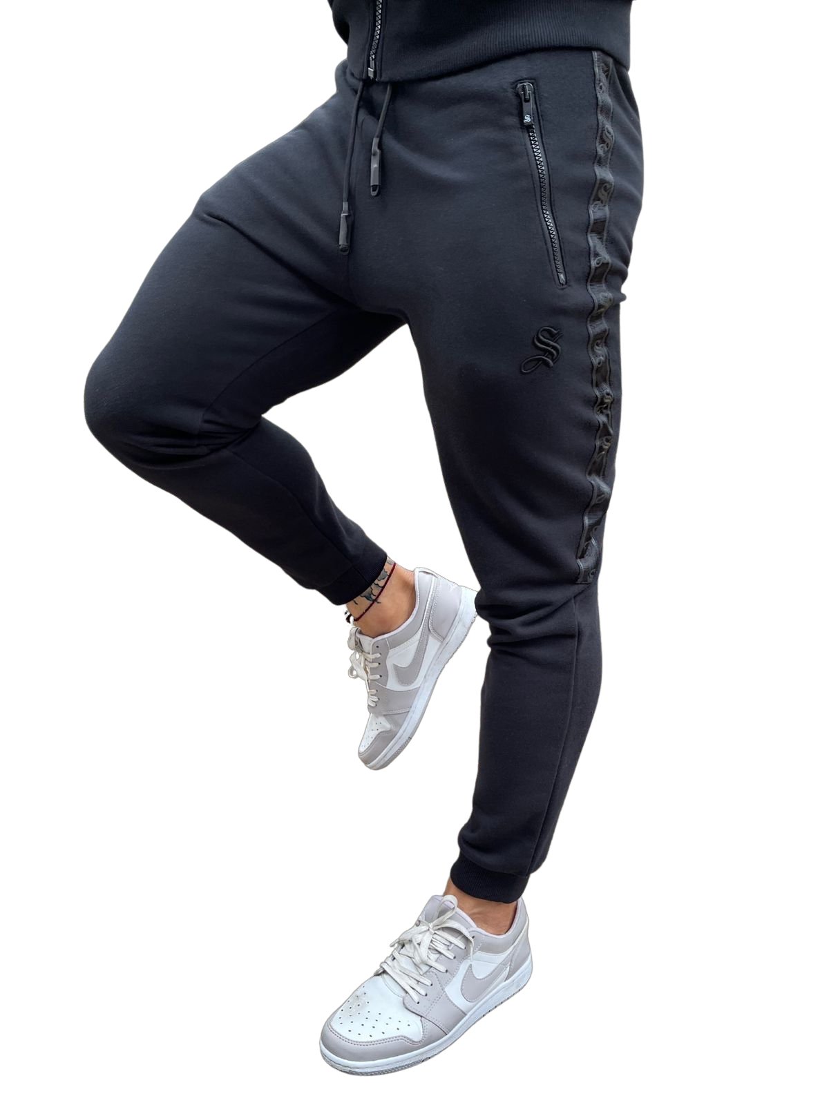 Raid - Black Track Pant for Men - Sarman Fashion - Wholesale Clothing Fashion Brand for Men from Canada
