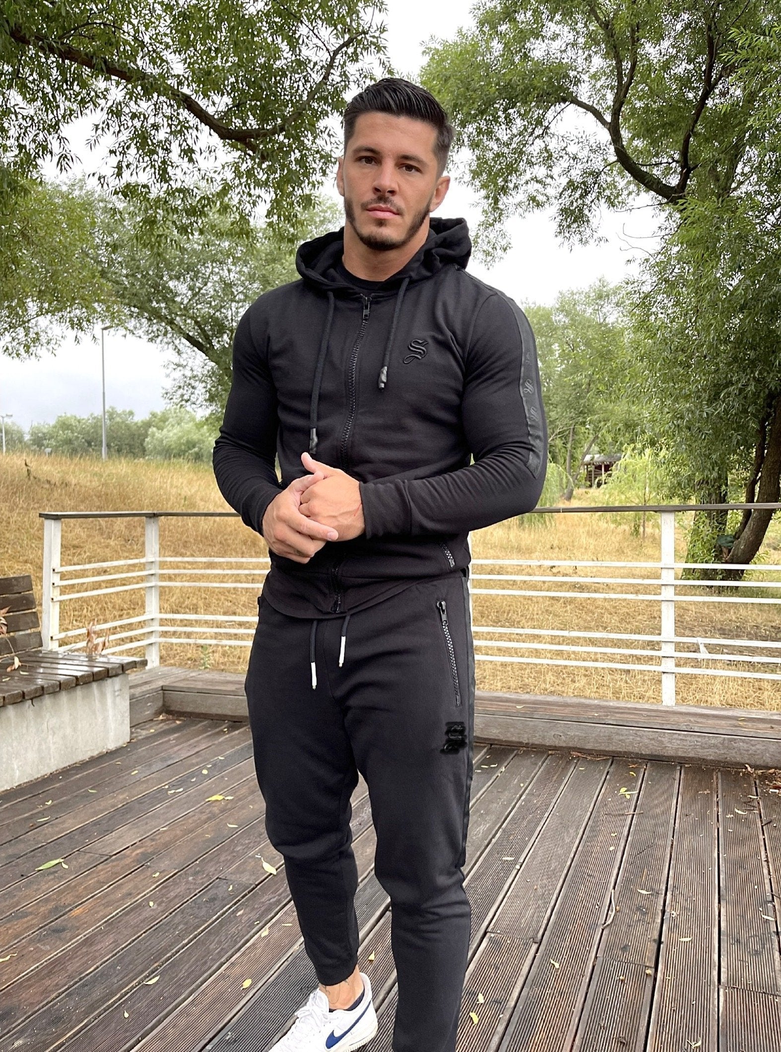 Raid - Black Track Pant for Men (PRE-ORDER DISPATCH DATE 25 DECEMBER 2021) - Sarman Fashion - Wholesale Clothing Fashion Brand for Men from Canada