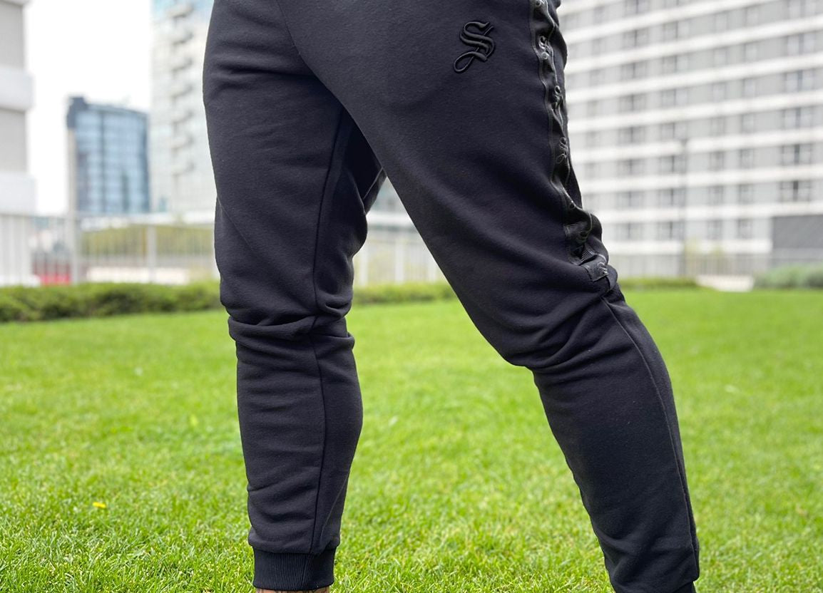 Raid - Black Track Pant for Men (PRE-ORDER DISPATCH DATE 25 DECEMBER 2021) - Sarman Fashion - Wholesale Clothing Fashion Brand for Men from Canada