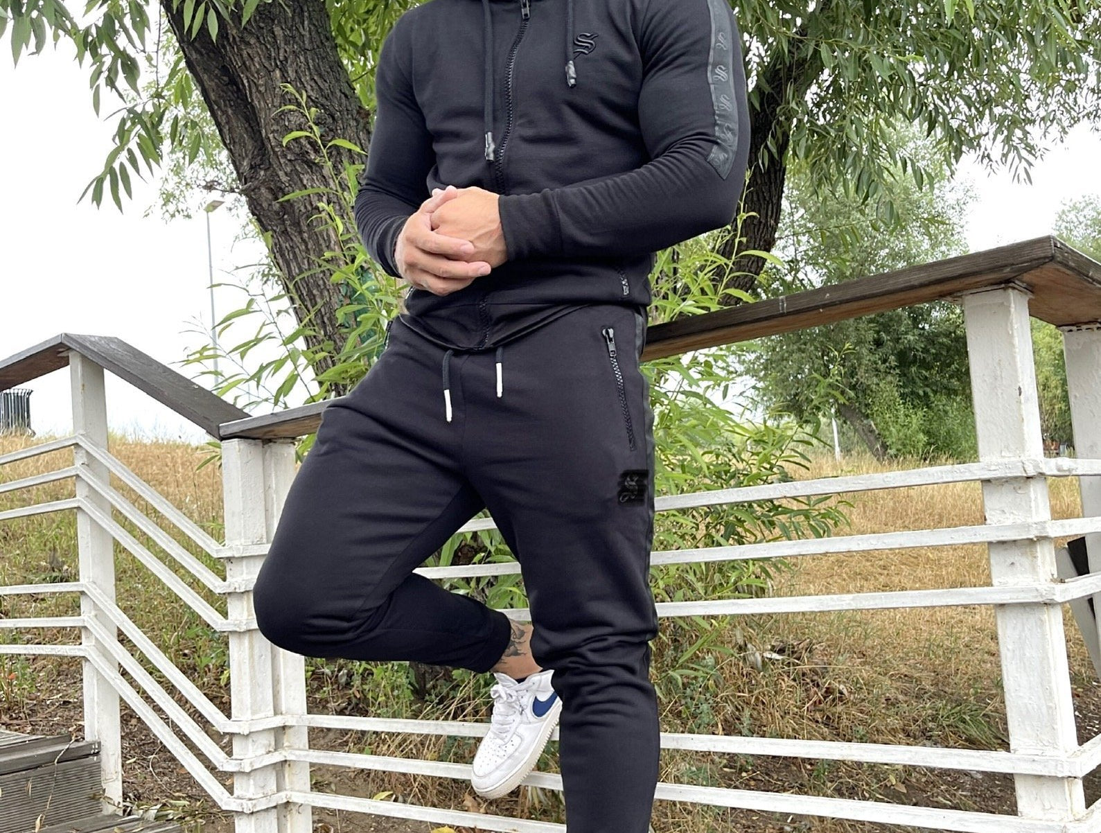 Raid - Black Track Pant for Men (PRE-ORDER DISPATCH DATE 25 DECEMBER 2021) - Sarman Fashion - Wholesale Clothing Fashion Brand for Men from Canada