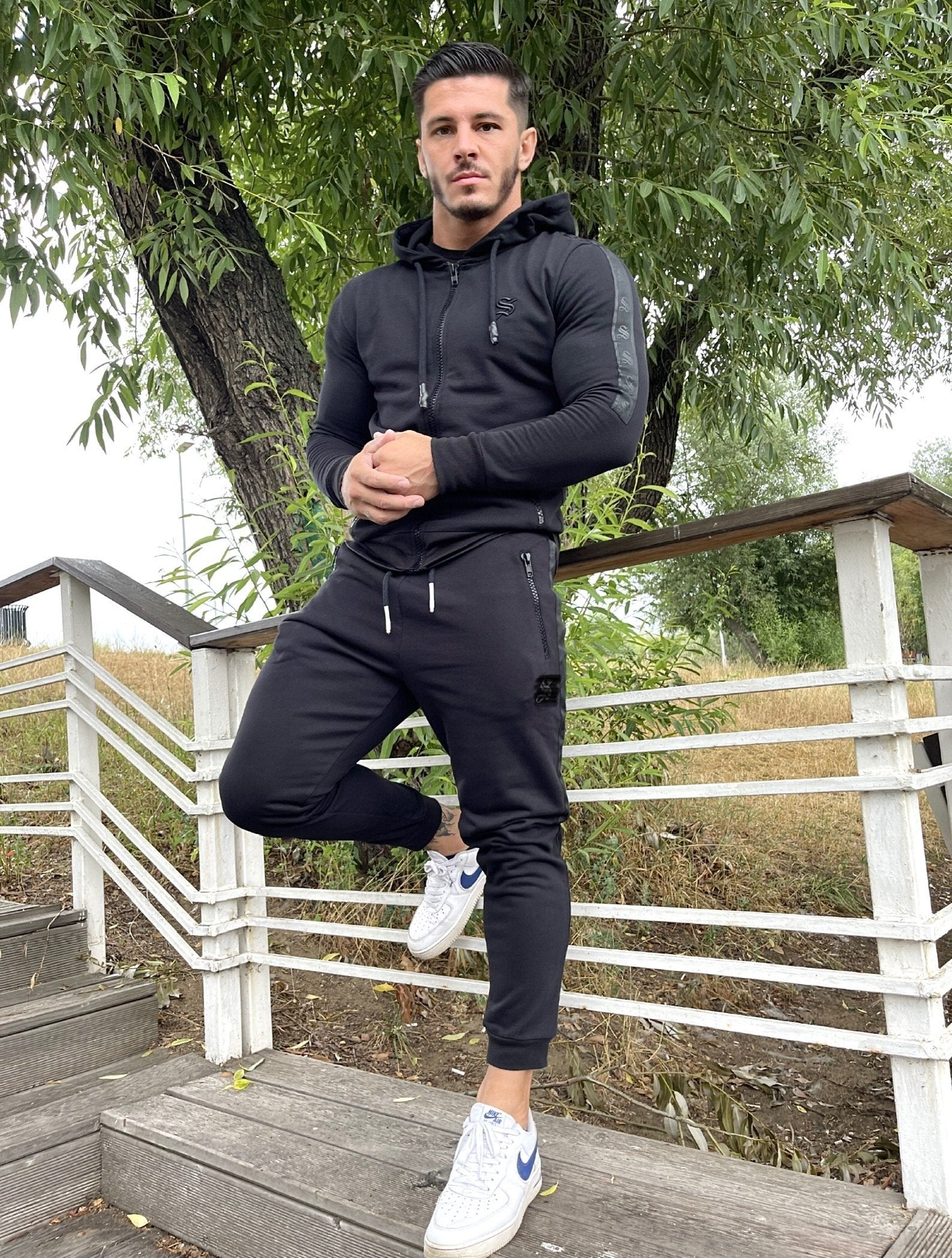 Raid - Black Track Pant for Men (PRE-ORDER DISPATCH DATE 25 DECEMBER 2021) - Sarman Fashion - Wholesale Clothing Fashion Brand for Men from Canada