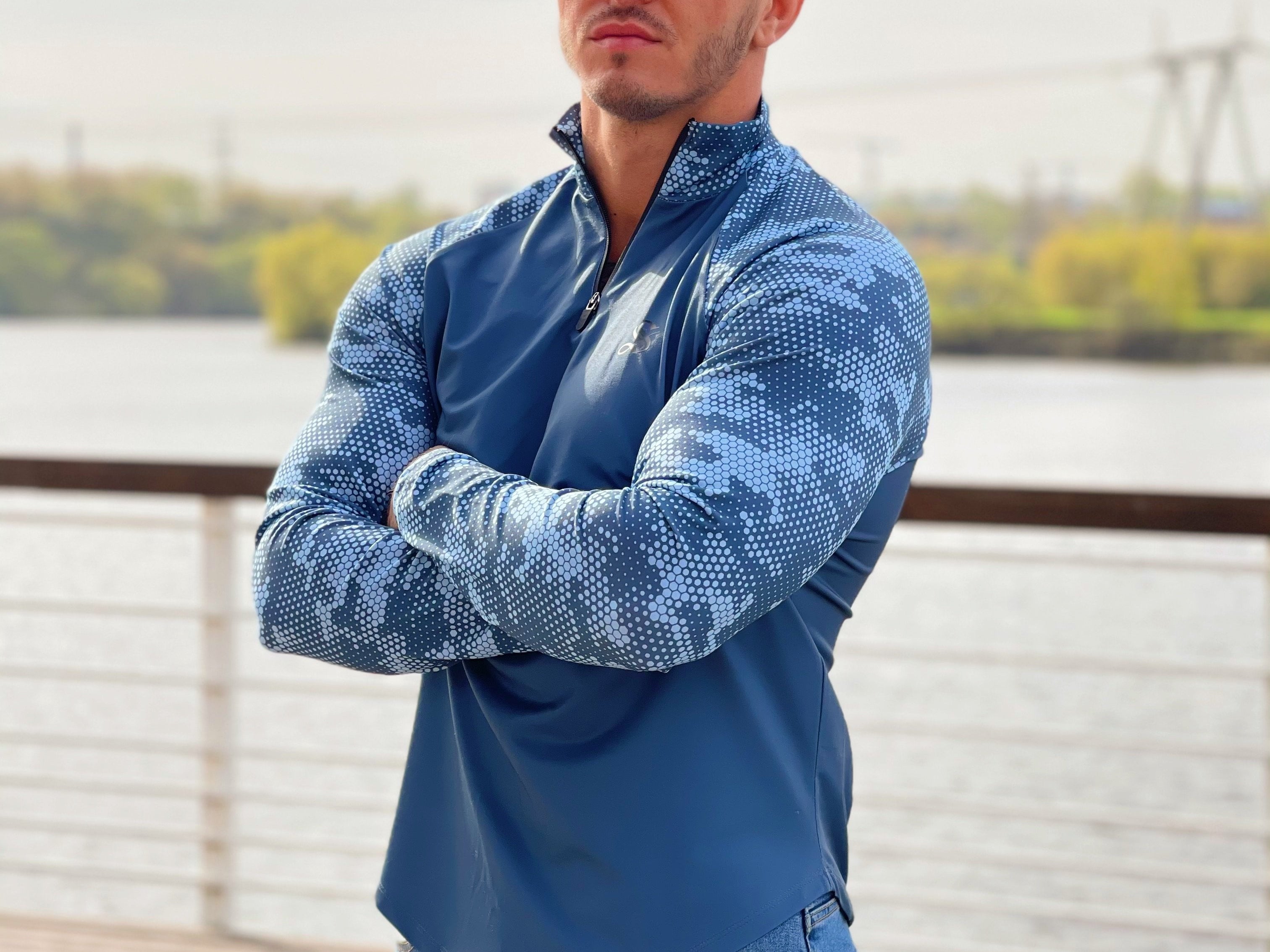 Rambo 2- Blue Long Sleeves Shirt for Men (PRE-ORDER DISPATCH DATE 1 JULY 2022) - Sarman Fashion - Wholesale Clothing Fashion Brand for Men from Canada