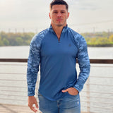Rambo 2- Blue Long Sleeves Shirt for Men (PRE-ORDER DISPATCH DATE 1 JULY 2022) - Sarman Fashion - Wholesale Clothing Fashion Brand for Men from Canada