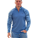 Rambo 2- Blue Long Sleeves Shirt for Men (PRE-ORDER DISPATCH DATE 1 JULY 2022) - Sarman Fashion - Wholesale Clothing Fashion Brand for Men from Canada