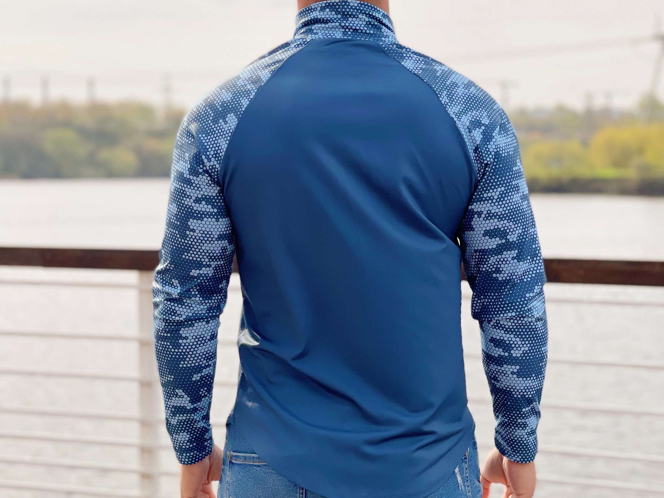 Rambo 2- Blue Long Sleeves Shirt for Men (PRE-ORDER DISPATCH DATE 1 JULY 2022) - Sarman Fashion - Wholesale Clothing Fashion Brand for Men from Canada