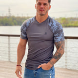 Rambo - Grey Short Sleeves T- Shirt for Men (PRE-ORDER DISPATCH DATE 1 JULY 2022) - Sarman Fashion - Wholesale Clothing Fashion Brand for Men from Canada