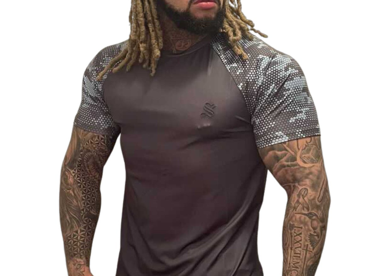 Rambo - Grey T- Shirt for Men - Sarman Fashion - Wholesale Clothing Fashion Brand for Men from Canada