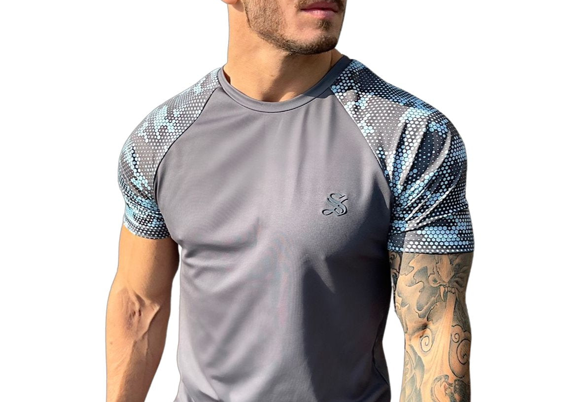 Rambo - Grey T- Shirt for Men (PRE-ORDER DISPATCH DATE 25 DECEMBER 2021) - Sarman Fashion - Wholesale Clothing Fashion Brand for Men from Canada
