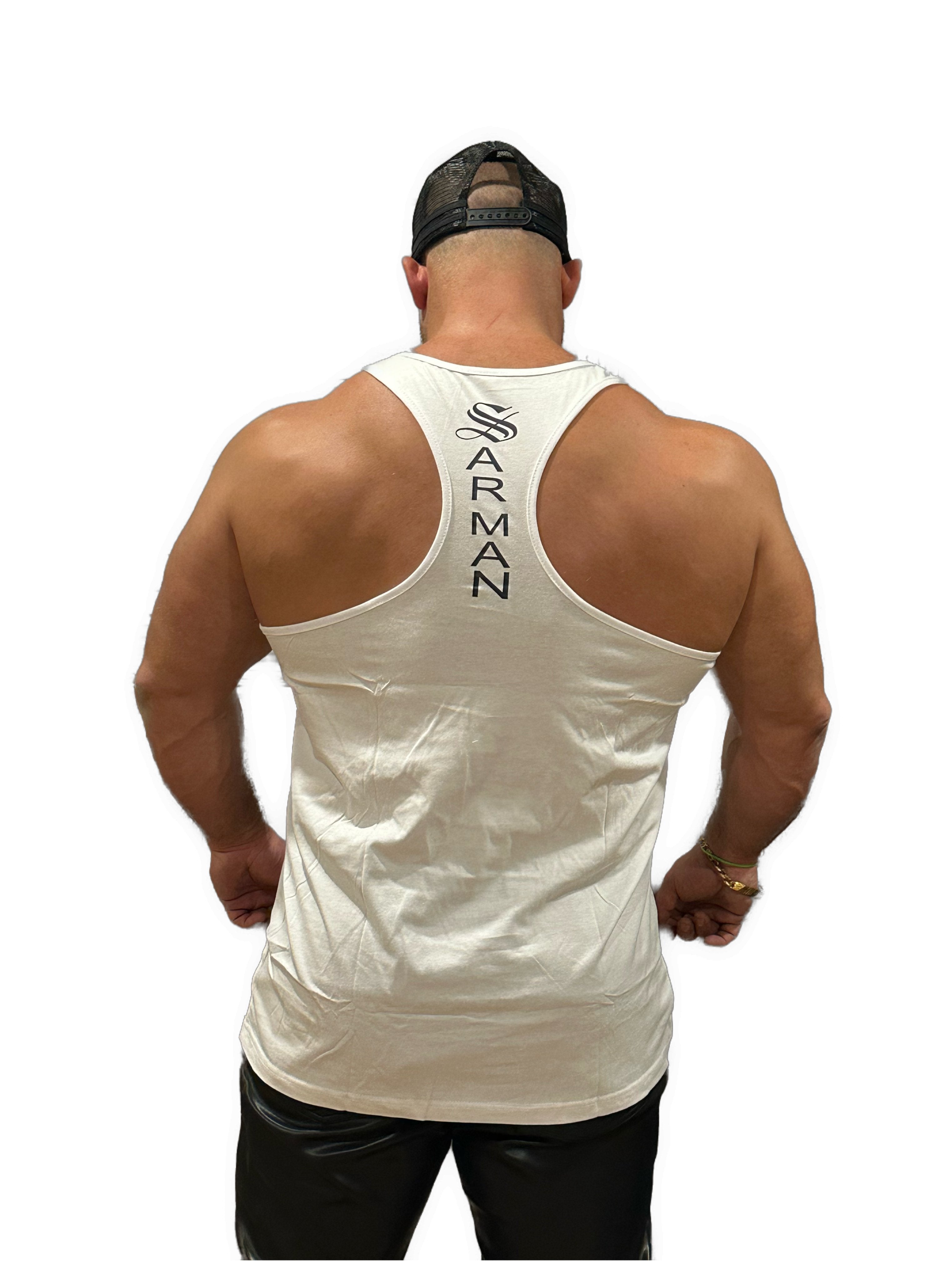 Ranch - White Tank Top for Men - Sarman Fashion - Wholesale Clothing Fashion Brand for Men from Canada