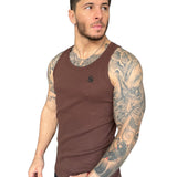 Remiel - Brown Tank Top for Men - Sarman Fashion - Wholesale Clothing Fashion Brand for Men from Canada