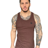 Remiel - Brown Tank Top for Men - Sarman Fashion - Wholesale Clothing Fashion Brand for Men from Canada