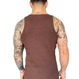 Remiel - Brown Tank Top for Men - Sarman Fashion - Wholesale Clothing Fashion Brand for Men from Canada