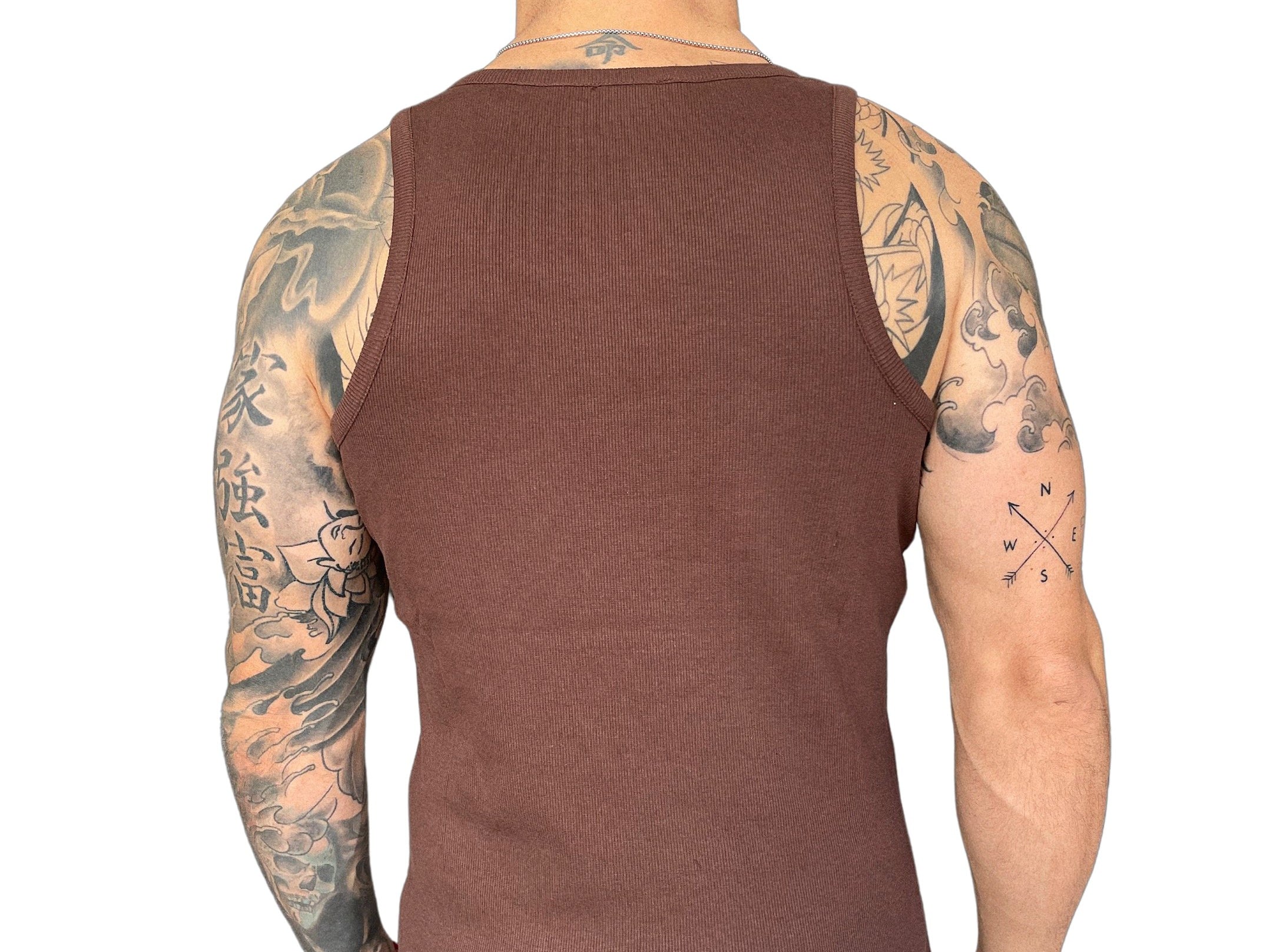 Remiel - Brown Tank Top for Men - Sarman Fashion - Wholesale Clothing Fashion Brand for Men from Canada